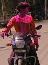 Another colorful motorcycle guy.